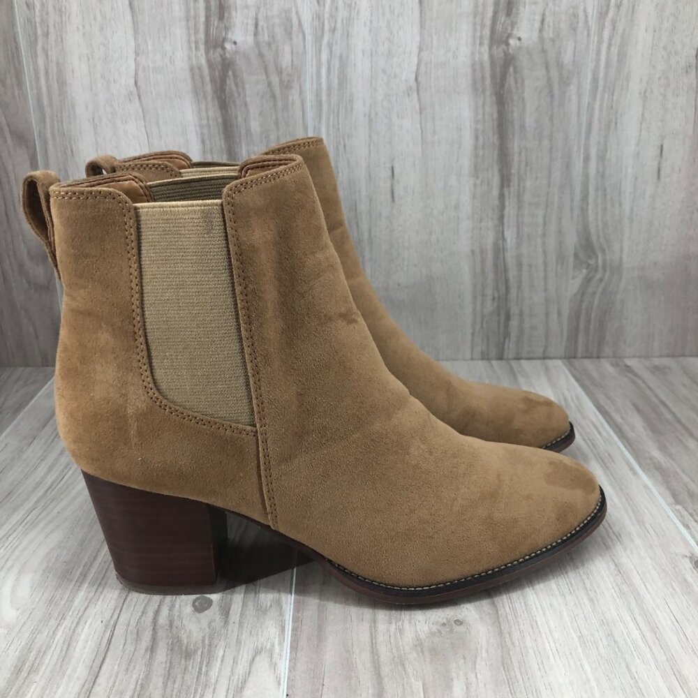 J Crew Ankle Boots Womens 8 Rory Brown Slip On Chelsea Booties